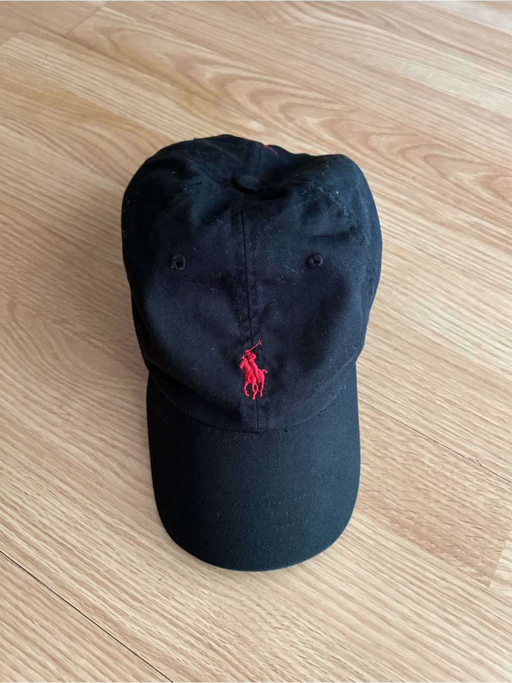 Polo Ralph Lauren Black Red Logo Classic Cap OS